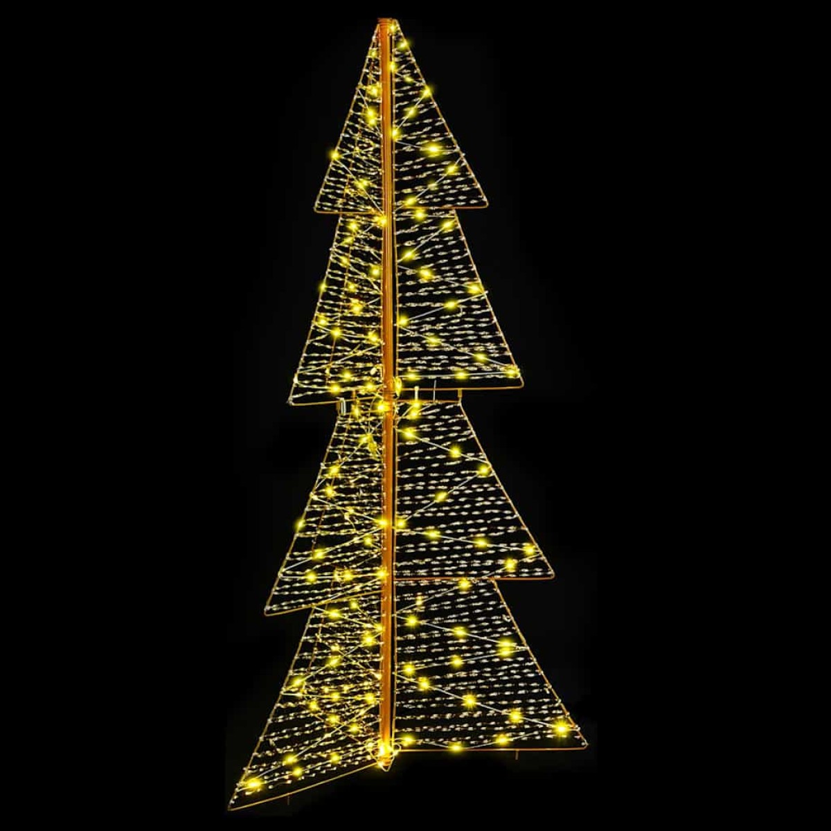 vidaXL Χριστουγεννιάτικο Δέντρο με 160 LED Θερμό λευκό 150 cm PET