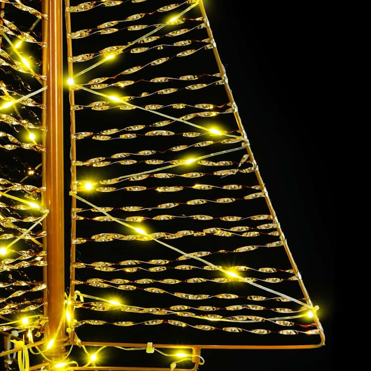 vidaXL Χριστουγεννιάτικο Δέντρο με 160 LED Θερμό λευκό 150 cm PET