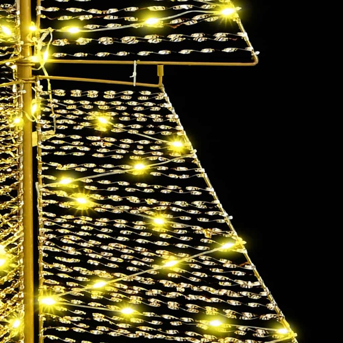 vidaXL Χριστουγεννιάτικο Δέντρο με 240 LED Θερμό λευκό 180 cm PET