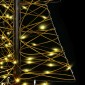 vidaXL Χριστουγεννιάτικο Δέντρο με 160 LED Θερμό λευκό 150 cm Ρατάν
