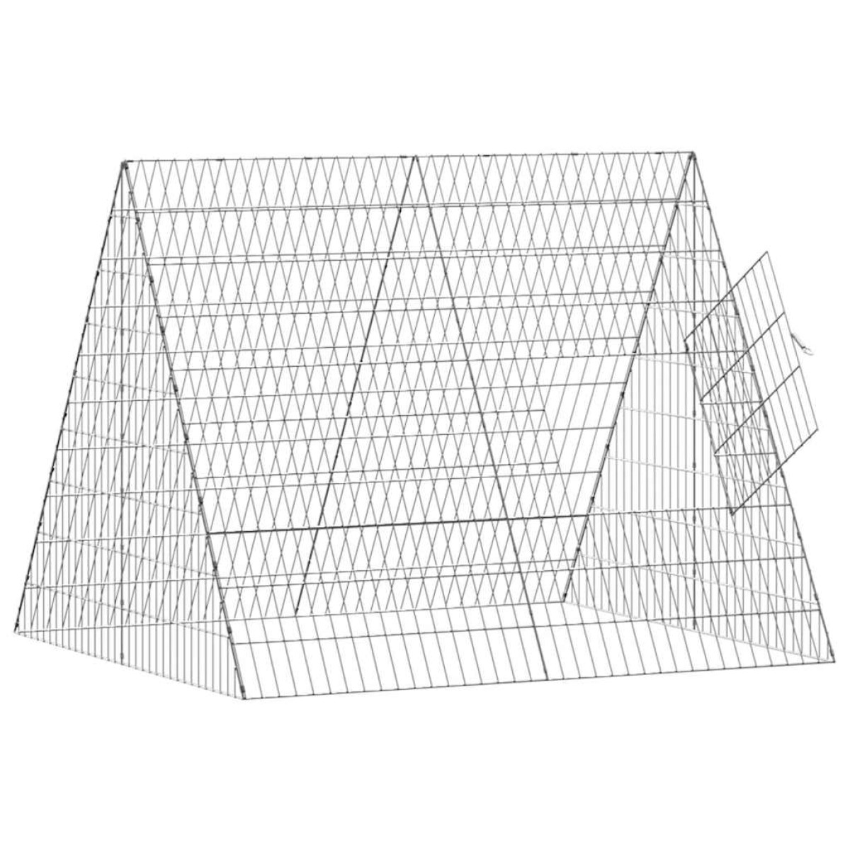vidaXL Κλουβί Κουνελιού Ασημί 110 x 100 x 85 εκ. Επικαλυμμένος Χάλυβας