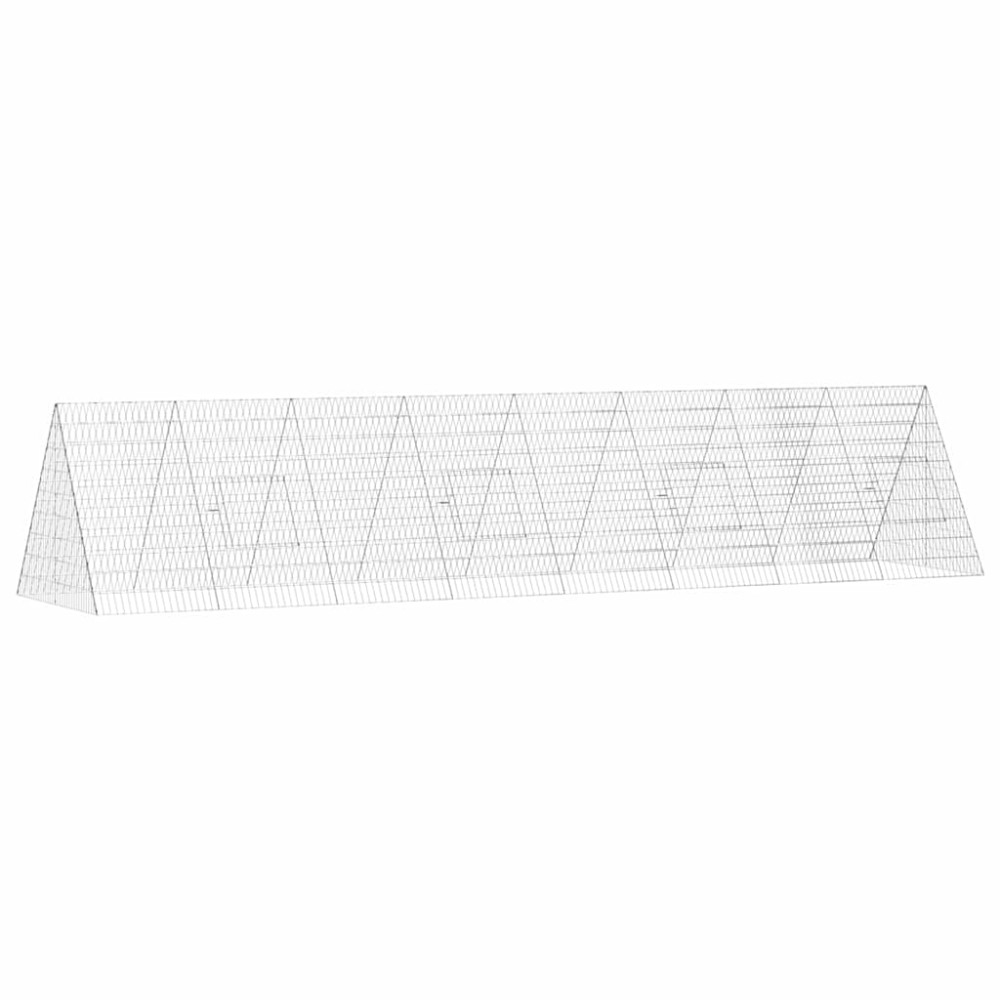 vidaXL Κλουβί Κουνελιού Ασημί 430 x 100 x 85 εκ. Επικαλυμμένος Χάλυβας