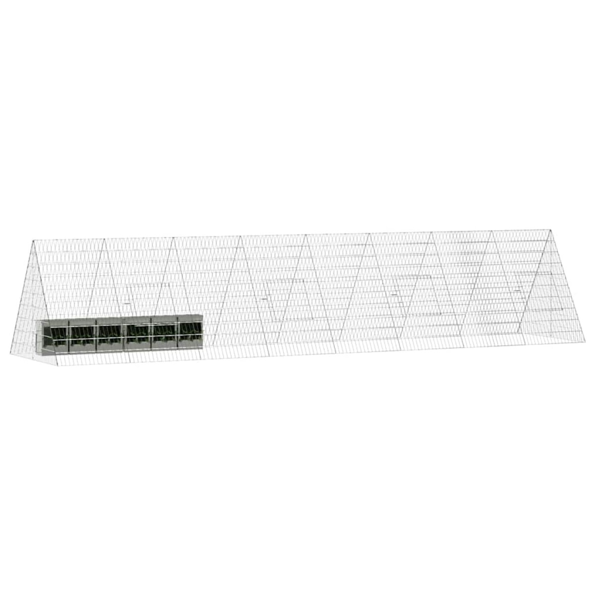 vidaXL Κλουβί Κουνελιού Ασημί 430 x 100 x 85 εκ. Επικαλυμμένος Χάλυβας