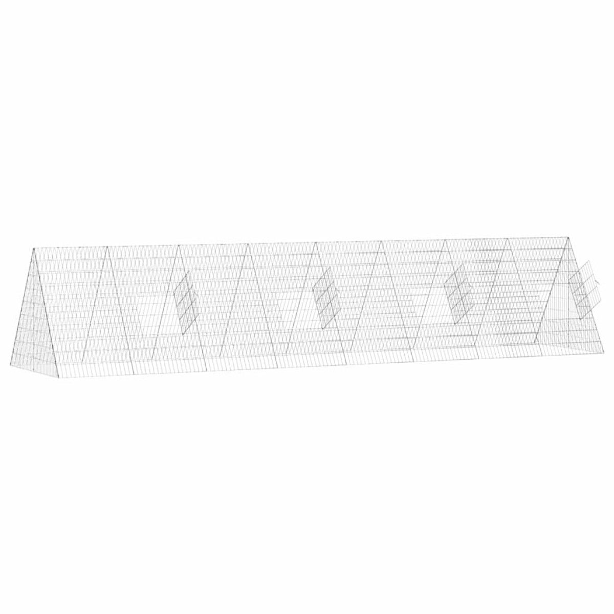 vidaXL Κλουβί Κουνελιού Ασημί 430 x 100 x 85 εκ. Επικαλυμμένος Χάλυβας