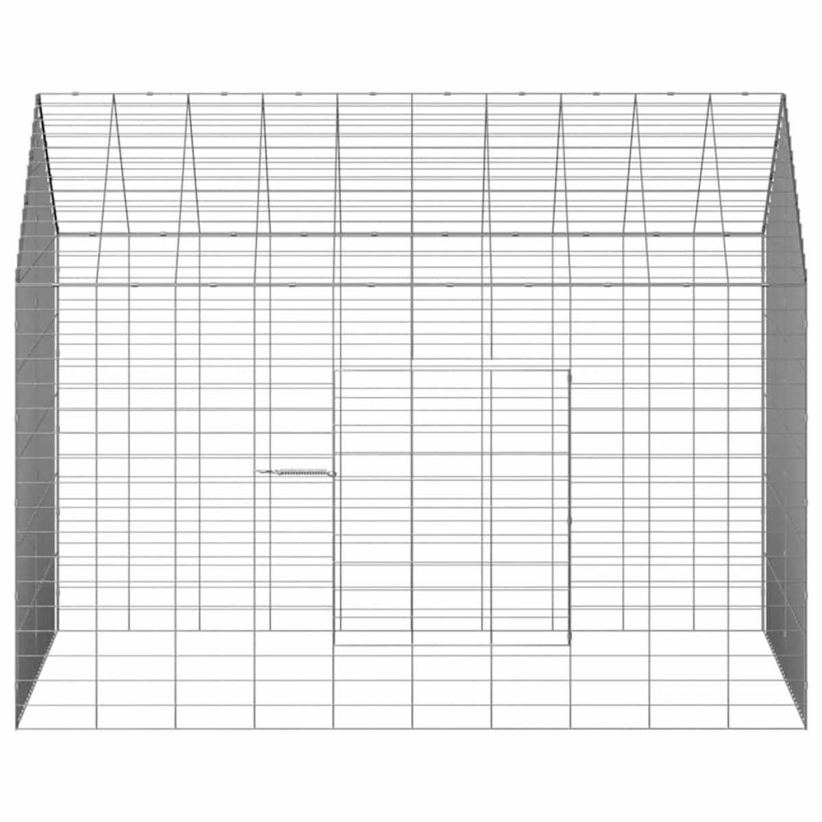 vidaXL Κλουβί Κουνελιού Ασημί 100 x 78 x 78 εκ. Επικαλυμμένος Χάλυβας