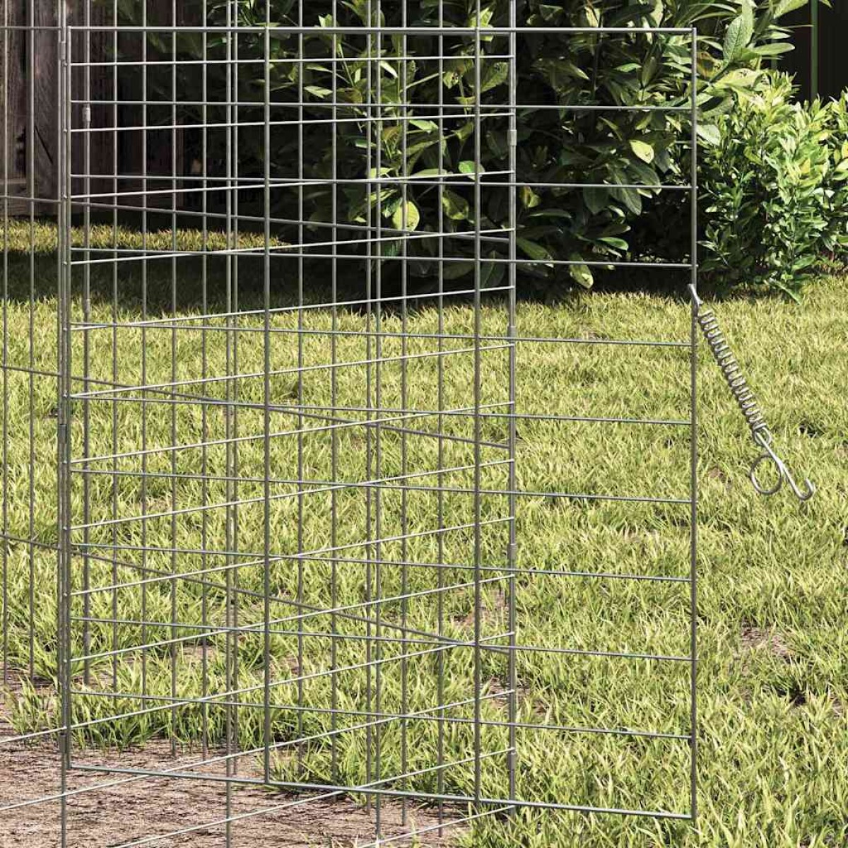 vidaXL Κλουβί Κουνελιού Ασημί 400 x 78 x 78 εκ. Επικαλυμμένος Χάλυβας