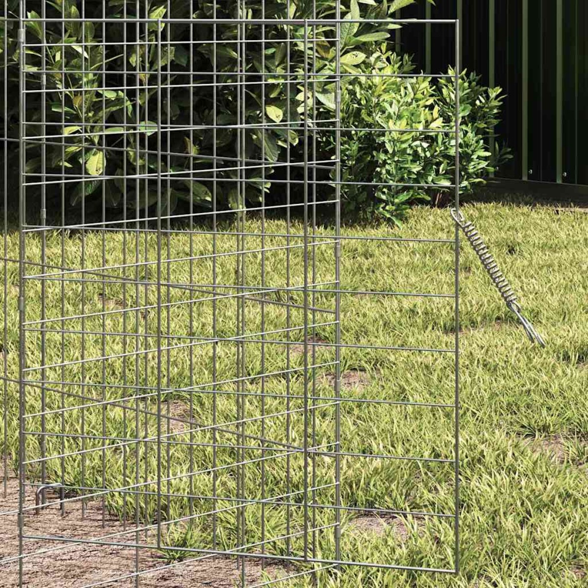 vidaXL Κλουβί Κουνελιού Ασημί 600 x 78 x 78 εκ. Επικαλυμμένος Χάλυβας