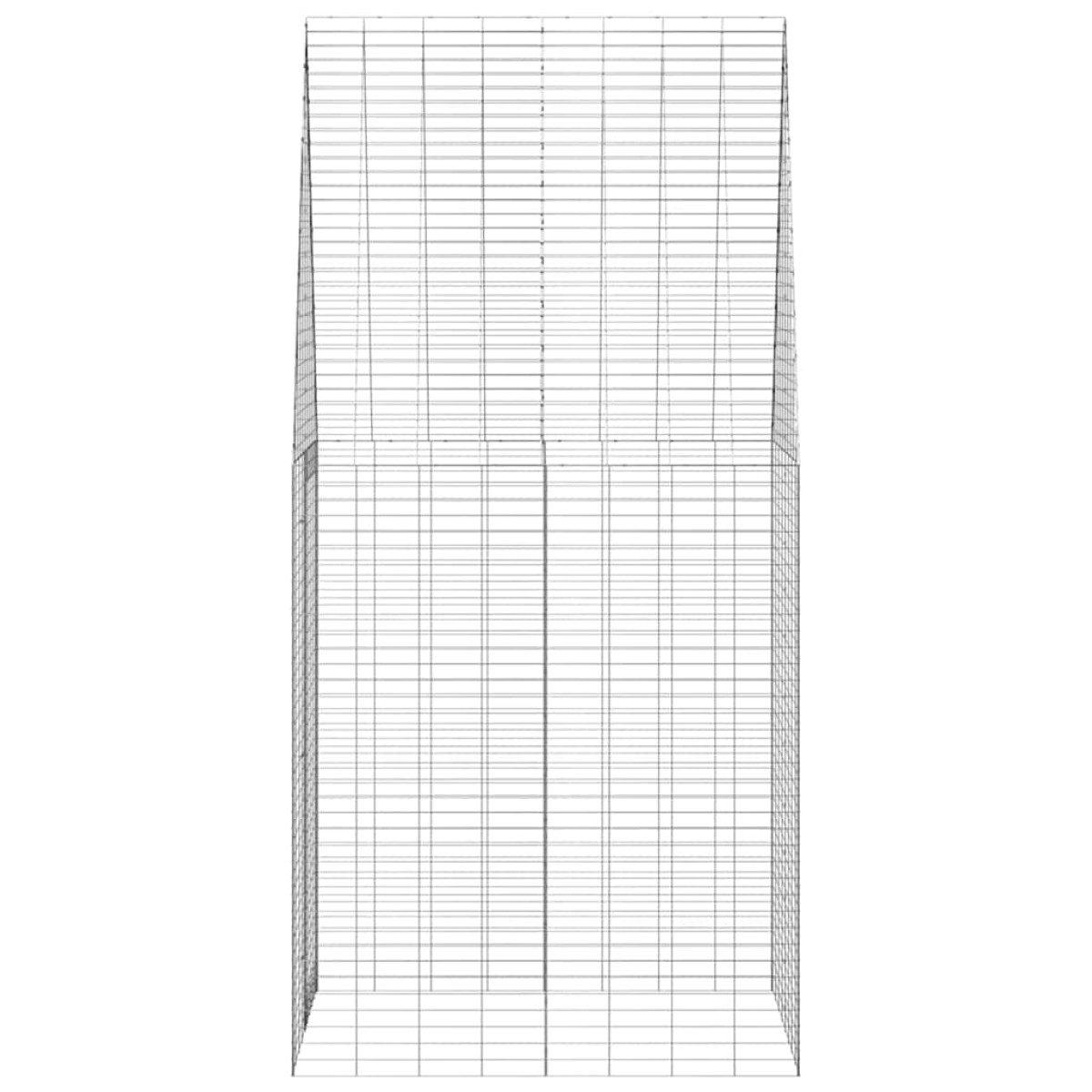 vidaXL Κλουβί Κουνελιού Ασημί 100 x 100 x 210 εκ.