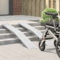 vidaXL Πτυσσόμενη ράμπα 200kg ανά ράμπα 2 τμχ. Ασημί