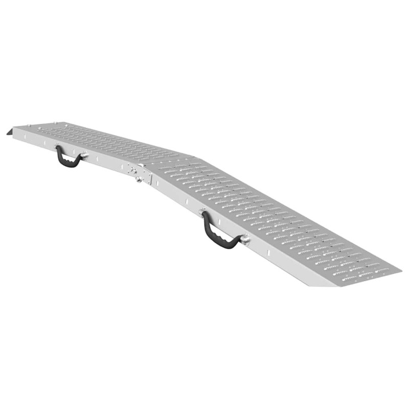 vidaXL Πτυσσόμενη ράμπα 200kg ανά ράμπα Ασημί 186 x 23 x 4,5 εκ