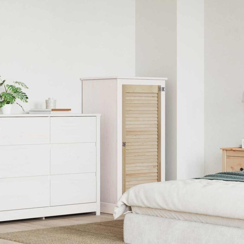 vidaXL Πόρτα Ντουλάπας Φυσικό 49,5 x 2,1 x 110 εκ Στερεά ξυλεία πεύκου