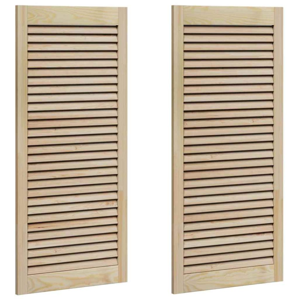 vidaXL Πόρτα Ντουλάπας με πόρτα 2 τμχ. Φυσικό 49,5 x 2,1 x 110 εκ