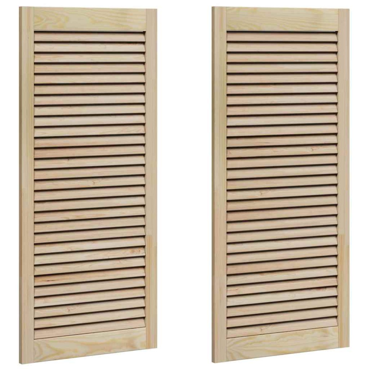 vidaXL Πόρτα Ντουλάπας με πόρτα 2 τμχ. Φυσικό 49,5 x 2,1 x 110 εκ