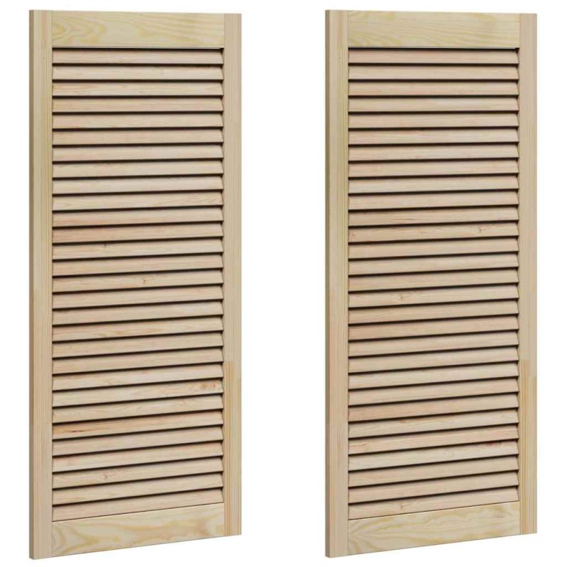 vidaXL Πόρτα Ντουλάπας με πόρτα 2 τμχ. Φυσικό 49,5 x 2,1 x 110 εκ