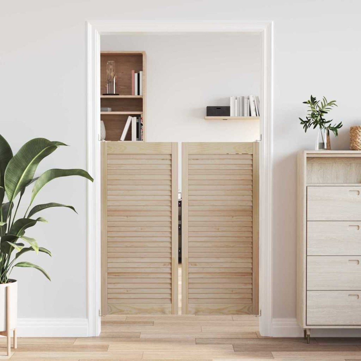 vidaXL Πόρτα Ντουλάπας με πόρτα 2 τμχ. Φυσικό 49,5 x 2,1 x 110 εκ