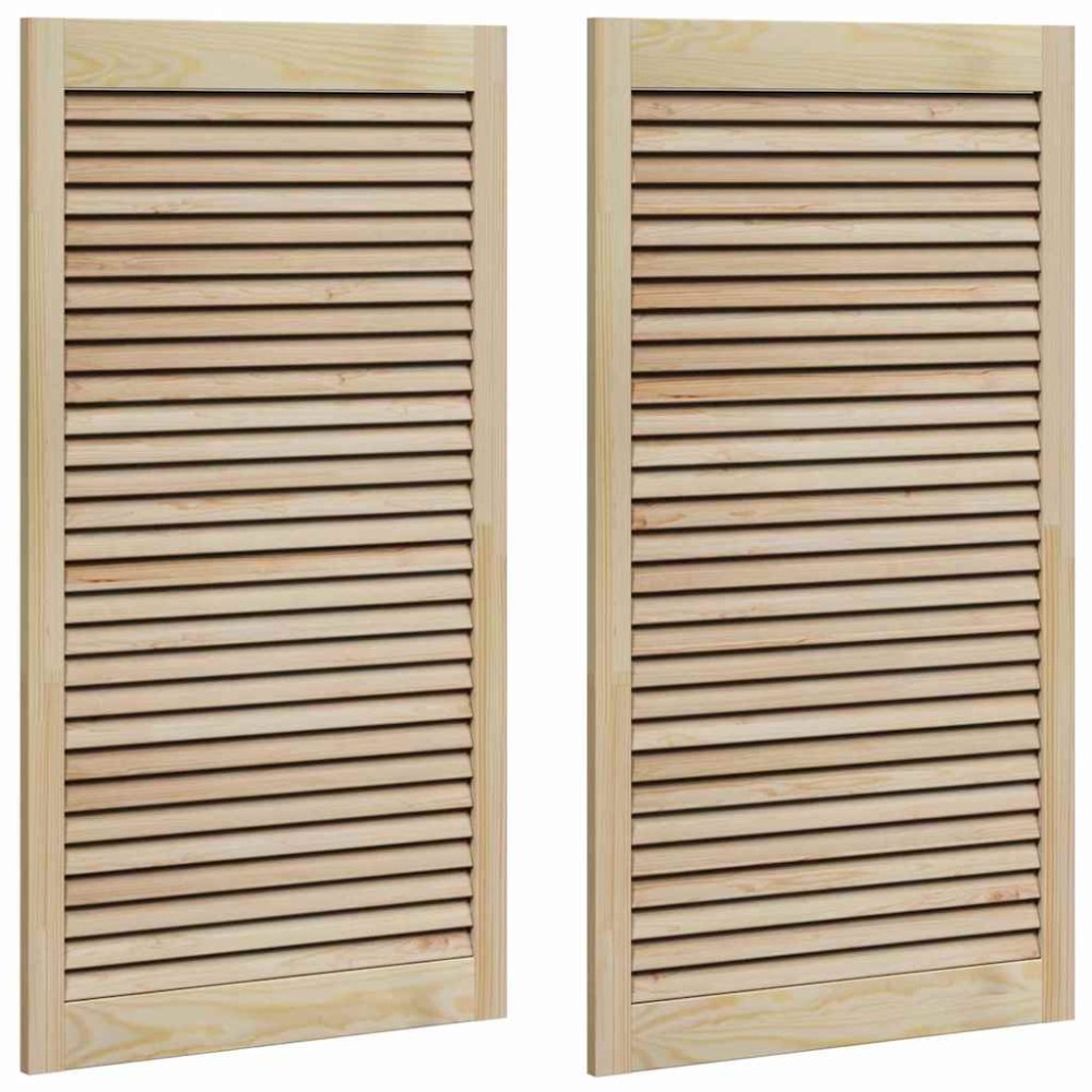 vidaXL Πόρτα Ντουλάπας με πόρτα 2 τεμ. Φυσικό 110 x 2,1 x 59,5 cm