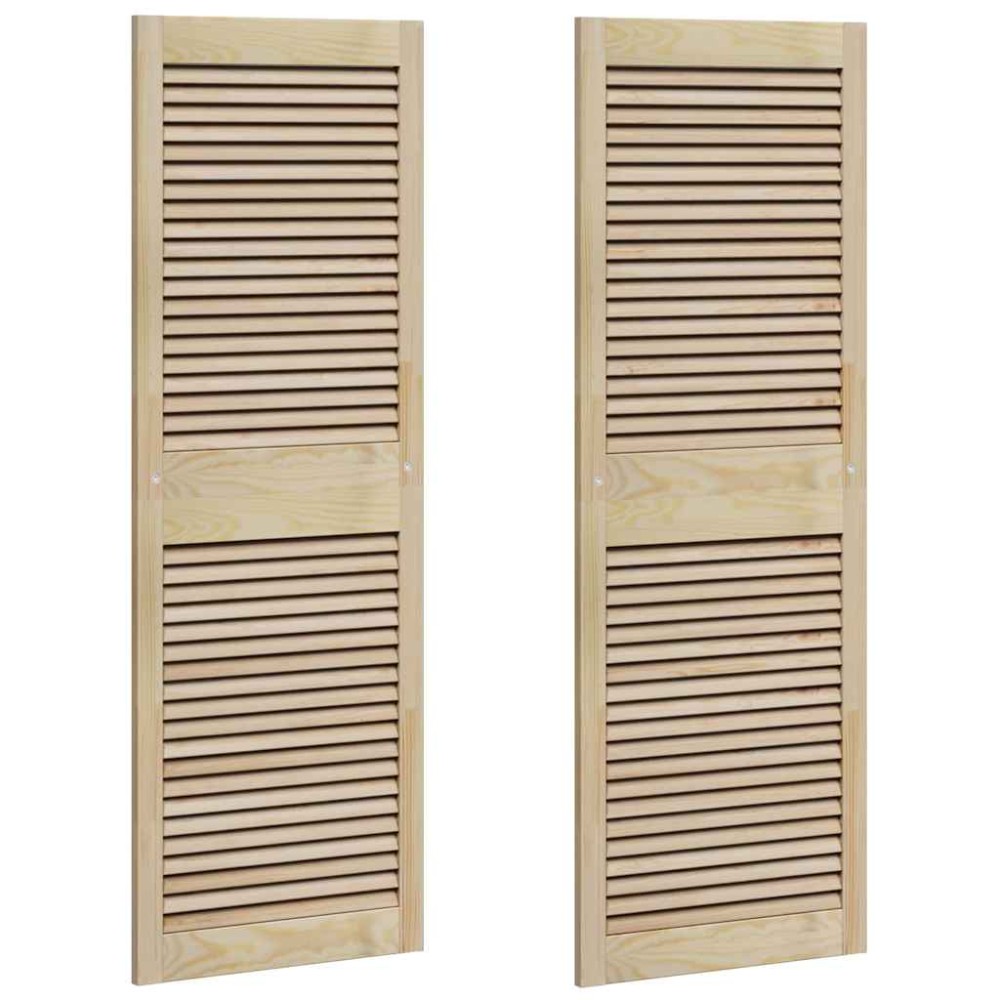 vidaXL Πόρτα Ντουλάπας με πόρτα 2 τμχ. Φυσικό 49,5 x 2,1 x 140,5 εκ
