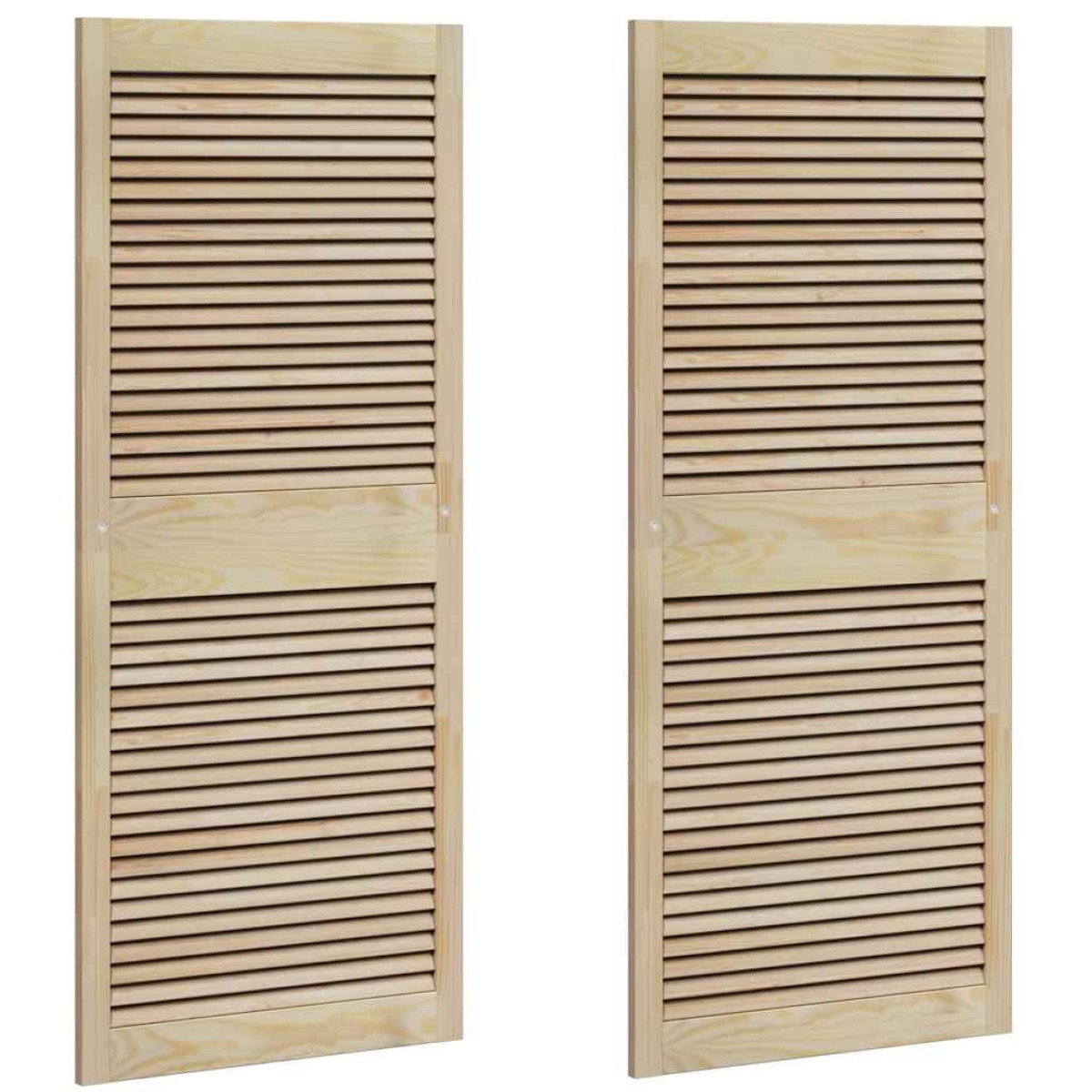 vidaXL Πόρτα Ντουλάπας με πόρτα 2 τμχ. Φυσικό 140,5 x 2,1 x 59,5 cm