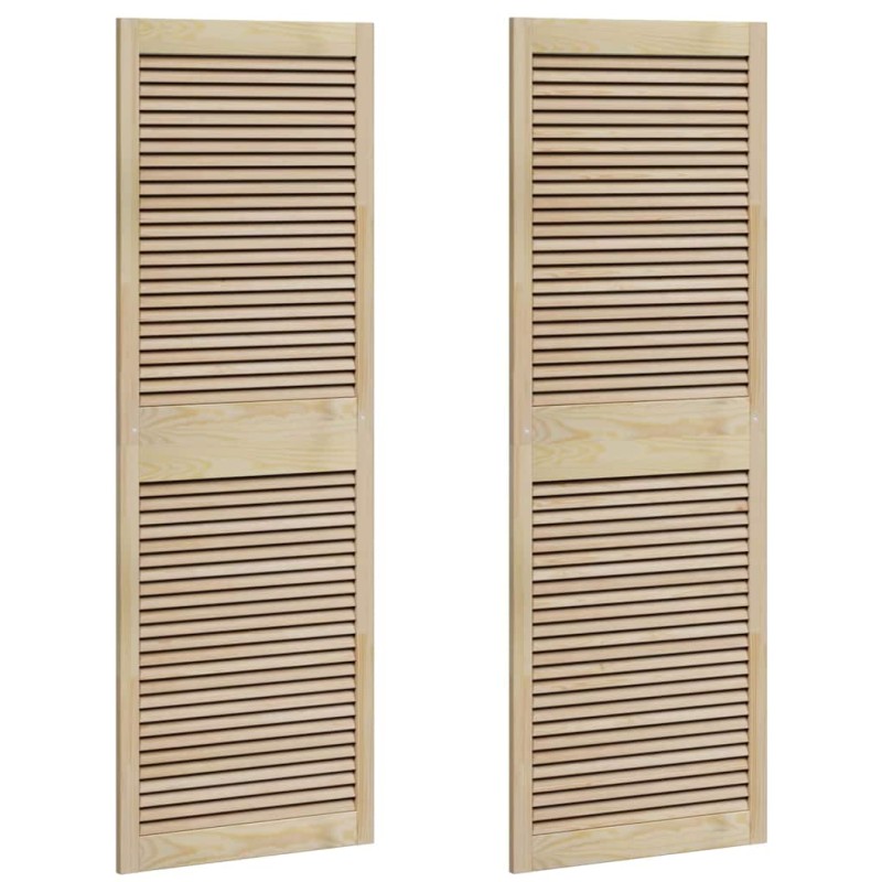 vidaXL Πόρτα Ντουλάπας με πόρτα 2 τμχ. Φυσικό 170 x 2,1 x 59,5 cm