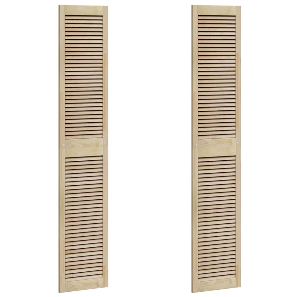 vidaXL Πόρτα Ντουλάπας με πόρτα 2 τμχ. Φυσικό 201 x 2,1 x 39,5 cm
