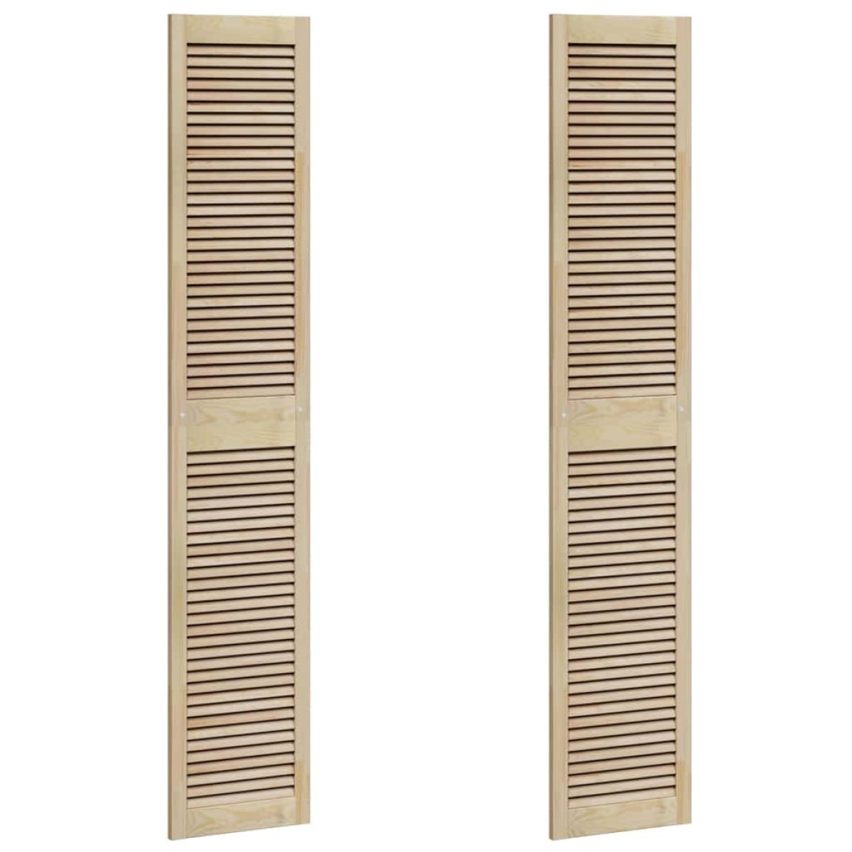 vidaXL Πόρτα Ντουλάπας με πόρτα 2 τμχ. Φυσικό 201 x 2,1 x 39,5 cm