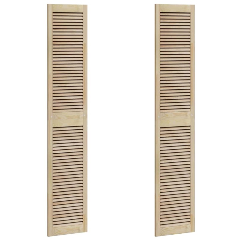 vidaXL Πόρτα Ντουλάπας με πόρτα 2 τμχ. Φυσικό 201 x 2,1 x 39,5 cm
