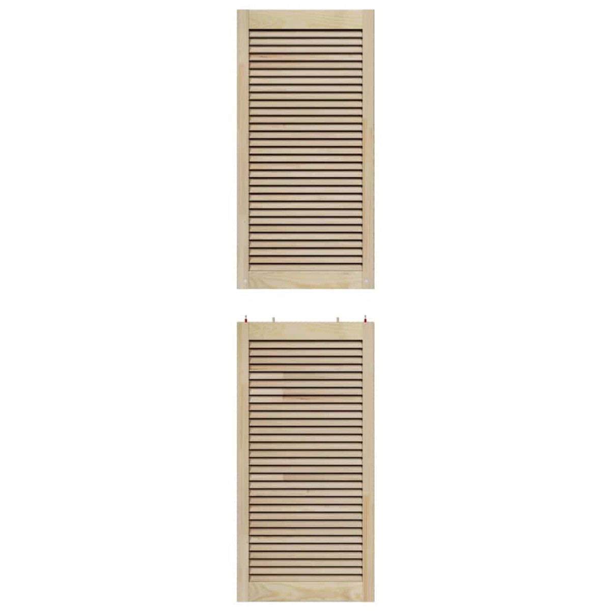 vidaXL Πόρτα Ντουλάπας Φυσικό 201 x 2,1 x 49,5 cm Στερεά ξυλεία πεύκου