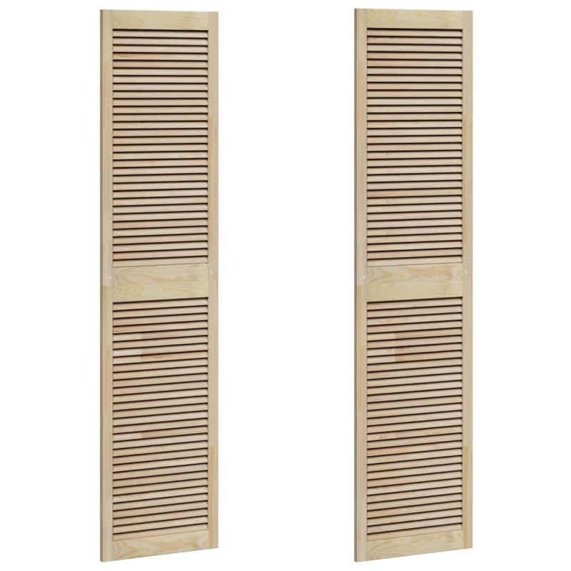 vidaXL Πόρτα Ντουλάπας με πόρτα 2 τμχ. Φυσικό 201 x 2,1 x 49,5 cm