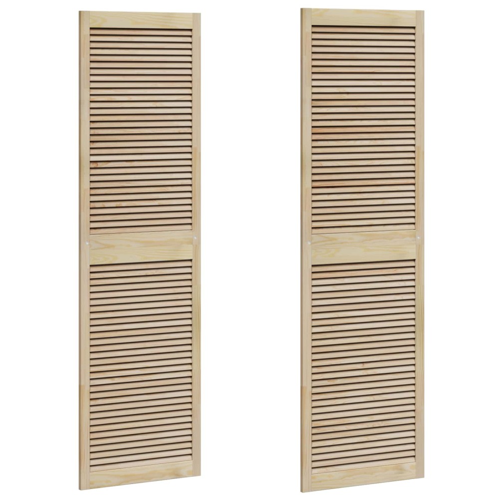vidaXL Πόρτα Ντουλάπας με πόρτα 2 τμχ. Φυσικό 201 x 2,1 x 59,5 cm