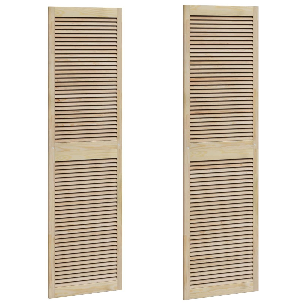 vidaXL Πόρτα Ντουλάπας με πόρτα 2 τμχ. Φυσικό 201 x 2,1 x 59,5 cm