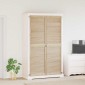 vidaXL Πόρτα Ντουλάπας με πόρτα 2 τμχ. Φυσικό 201 x 2,1 x 59,5 cm