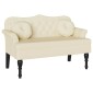 vidaXL Καναπές Chesterfield Κρεμ 120,5 x 65 x 75 εκ. Τεχνητό Δέρμα