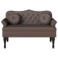 vidaXL Καναπές Chesterfield Καφέ 120,5 x 65 x 75 εκ. Τεχνητό Δέρμα