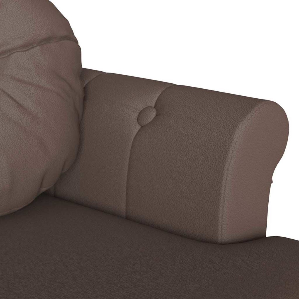 vidaXL Καναπές Chesterfield Καφέ 120,5 x 65 x 75 εκ. Τεχνητό Δέρμα