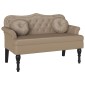 vidaXL Καναπές Chesterfield Καπουτσίνο 120,5 x 65 x 75 εκ.