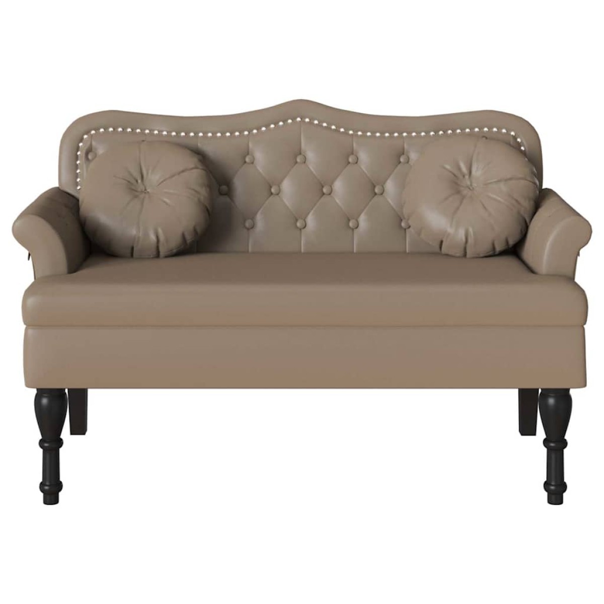 vidaXL Καναπές Chesterfield Καπουτσίνο 120,5 x 65 x 75 εκ.