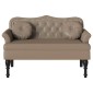 vidaXL Καναπές Chesterfield Καπουτσίνο 120,5 x 65 x 75 εκ.