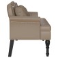 vidaXL Καναπές Chesterfield Καπουτσίνο 120,5 x 65 x 75 εκ.
