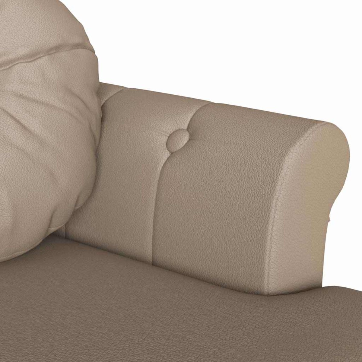 vidaXL Καναπές Chesterfield Καπουτσίνο 120,5 x 65 x 75 εκ.