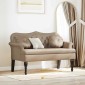 vidaXL Καναπές Chesterfield Καπουτσίνο 120,5 x 65 x 75 εκ.