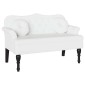 vidaXL Καναπές Chesterfield Λευκό 120,5 x 65 x 75 εκ. Τεχνητό Δέρμα