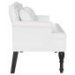 vidaXL Καναπές Chesterfield Λευκό 120,5 x 65 x 75 εκ. Τεχνητό Δέρμα