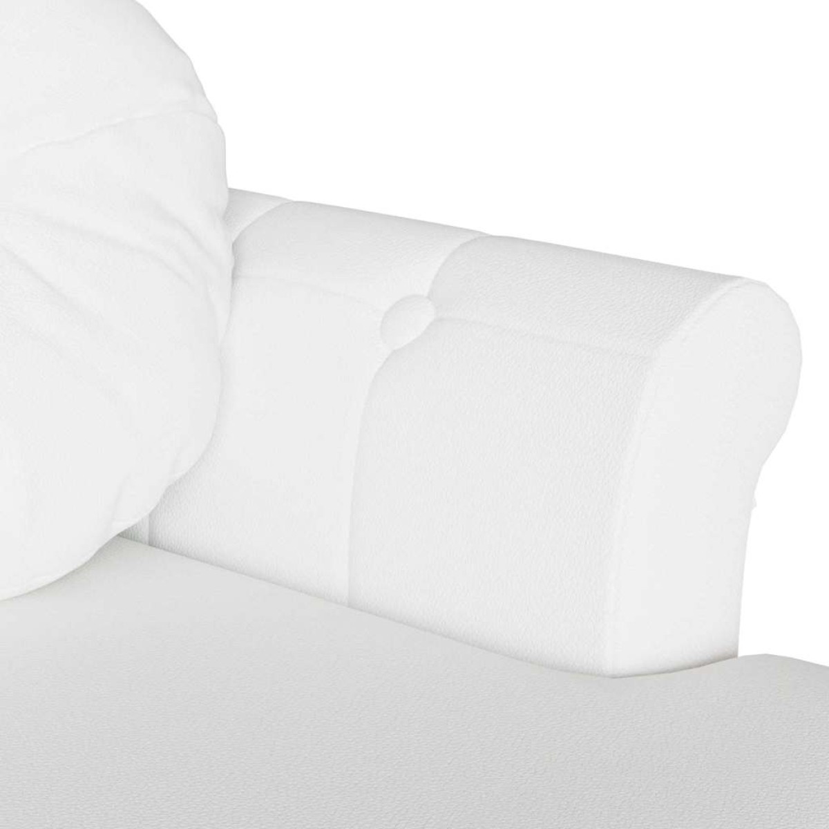 vidaXL Καναπές Chesterfield Λευκό 120,5 x 65 x 75 εκ. Τεχνητό Δέρμα