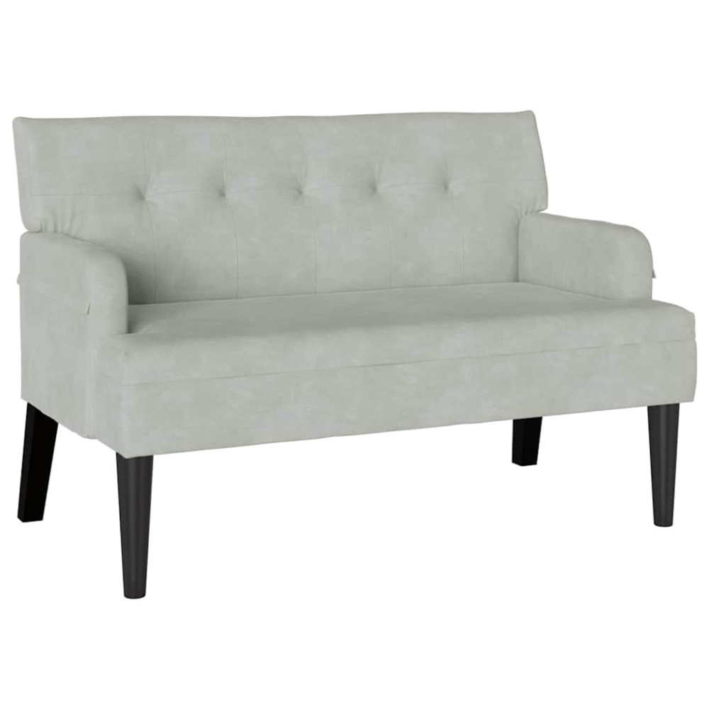 vidaXL Καναπές Chesterfield Ανοιχτό γκρι 112 x 65,5 x 75 εκ. Βελούδο