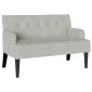 vidaXL Καναπές Chesterfield Ανοιχτό γκρι 112 x 65,5 x 75 εκ. Βελούδο