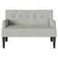 vidaXL Καναπές Chesterfield Ανοιχτό γκρι 112 x 65,5 x 75 εκ. Βελούδο
