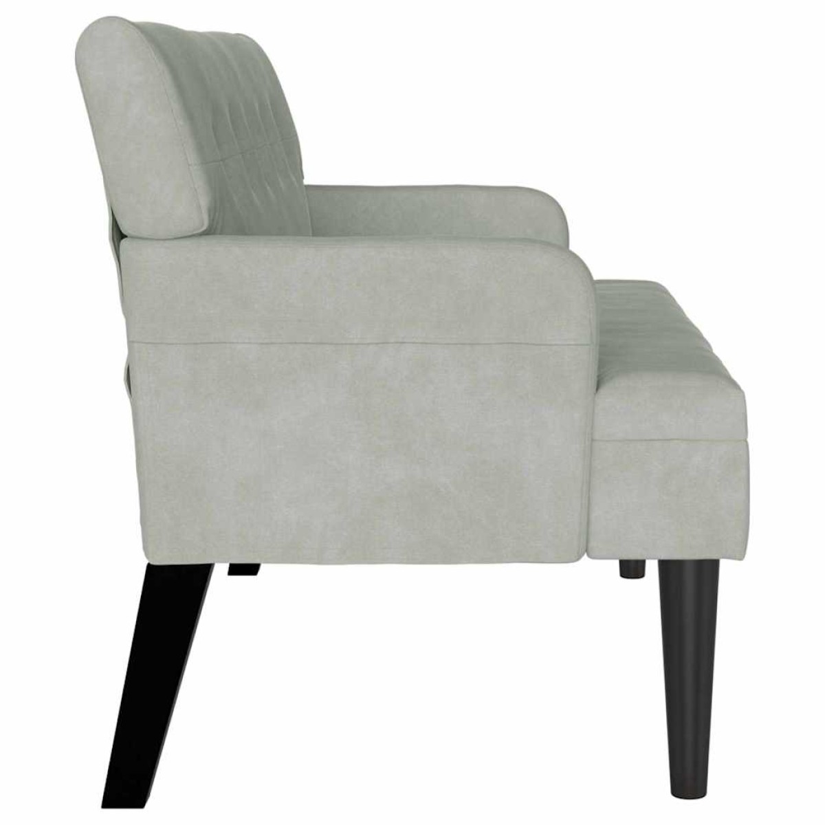 vidaXL Καναπές Chesterfield Ανοιχτό γκρι 112 x 65,5 x 75 εκ. Βελούδο