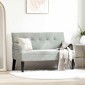 vidaXL Καναπές Chesterfield Ανοιχτό γκρι 112 x 65,5 x 75 εκ. Βελούδο