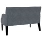 vidaXL Καναπές Chesterfield Σκούρο Γκρι 112 x 65,5 x 75 εκ. Βελούδο