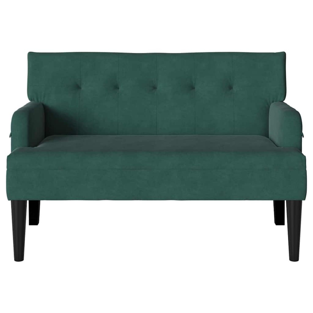vidaXL Καναπές Chesterfield Σκούρο Πράσινο 112 x 65,5 x 75 εκ. Βελούδο